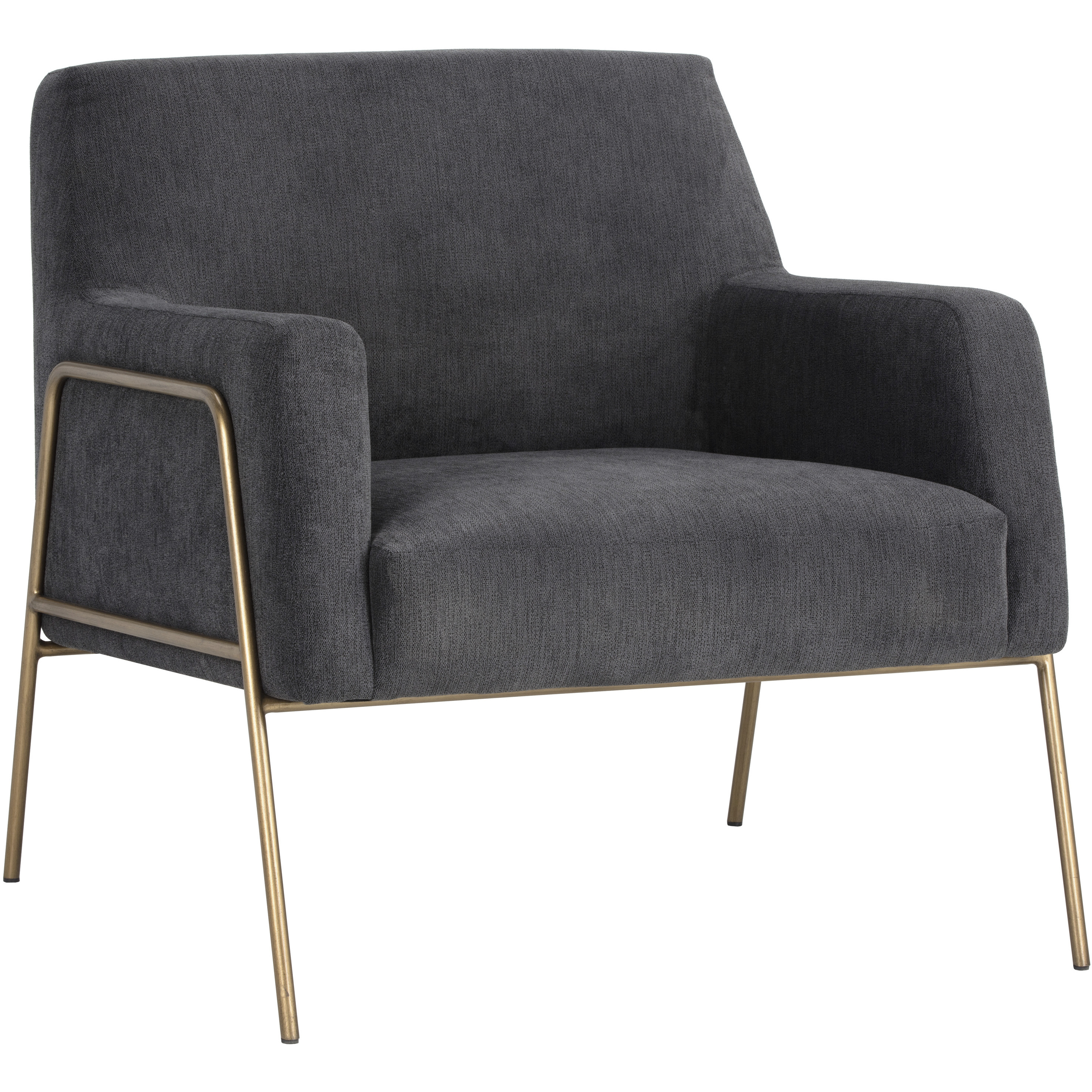 Cybil Polo Club Kohl Grey Lounge Chair